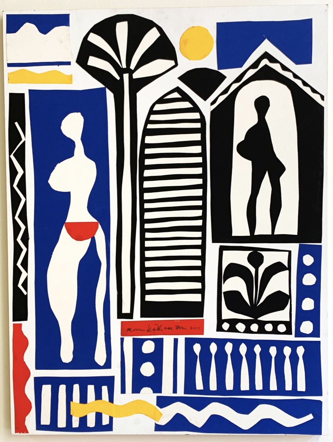Caribe Women, Lattice, and Palm Tree by Morris Nathanson