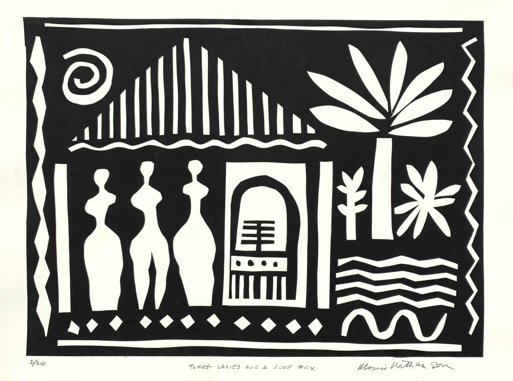 Three Ladies and a Jukebox by Morris Nathanson